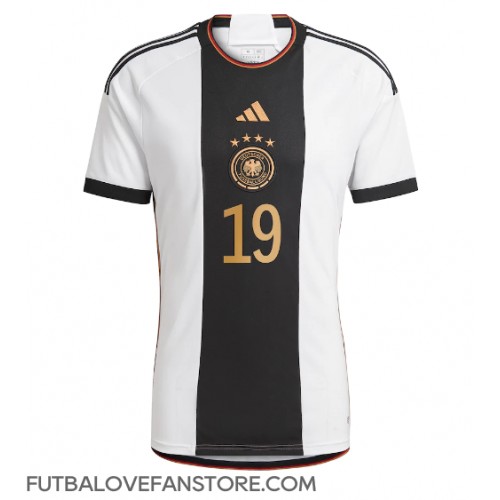 Nemecko Leroy Sane #19 Domáci futbalový dres MS 2022 Krátky Rukáv